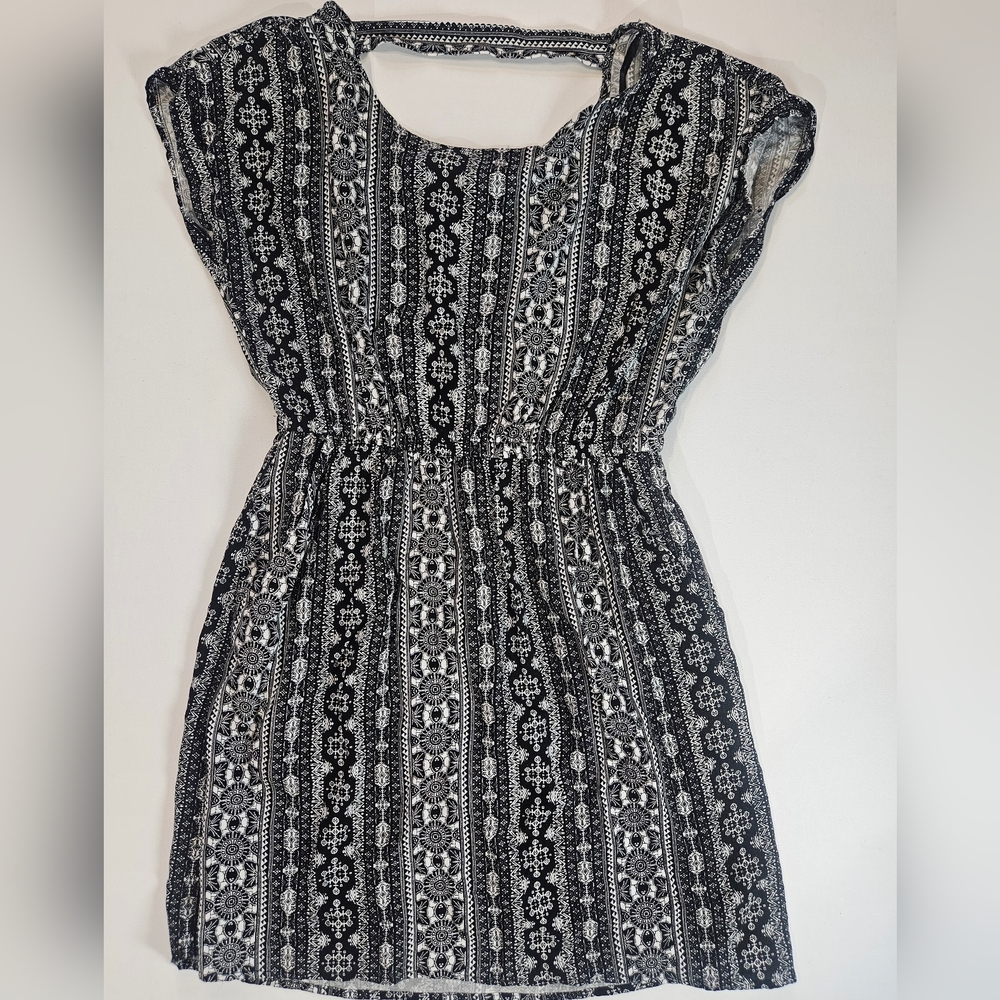 Pink Republic‎ Mini Dress Fit & Flare Black White Small